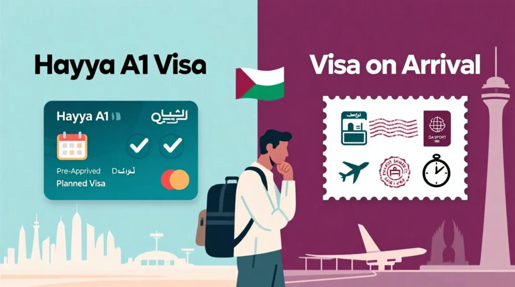 Difference Between Hayya A1 Visa and Visa on Arrival