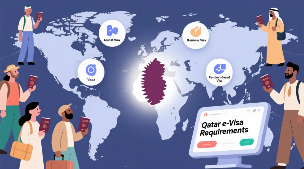 Top Qatar e-Visa Types by Citizenship / Residency